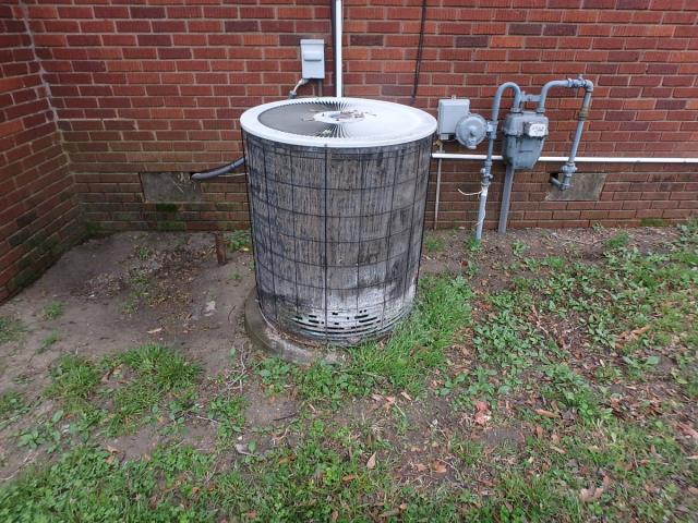 HVAC equipment with damage
