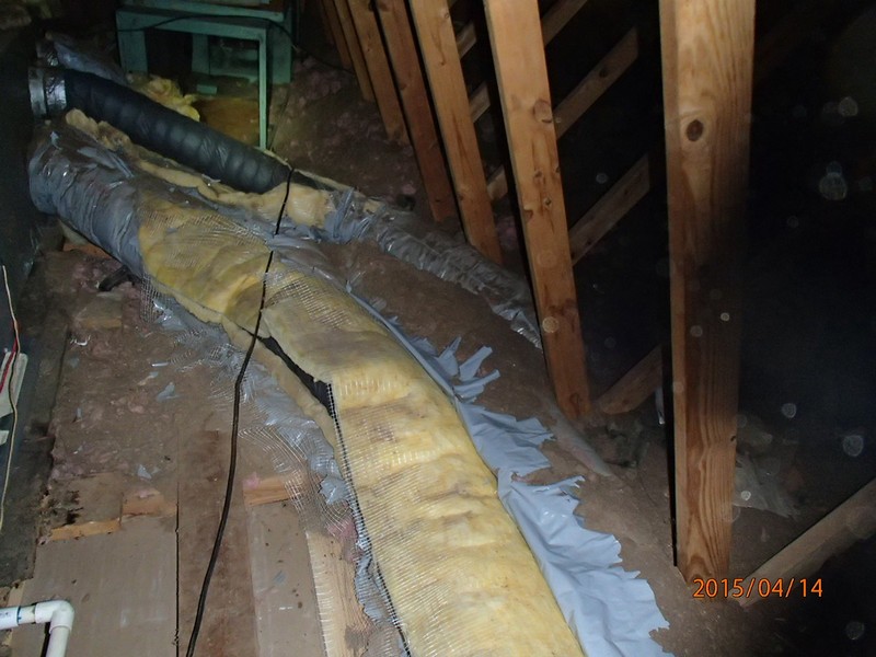Bad duct found during a home inspection in Osceola AR